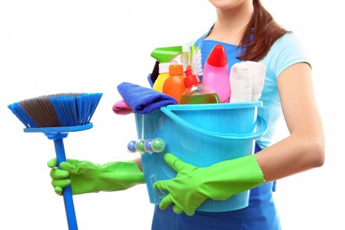 Deep cleaning a hard floor in a Bromley commercial property