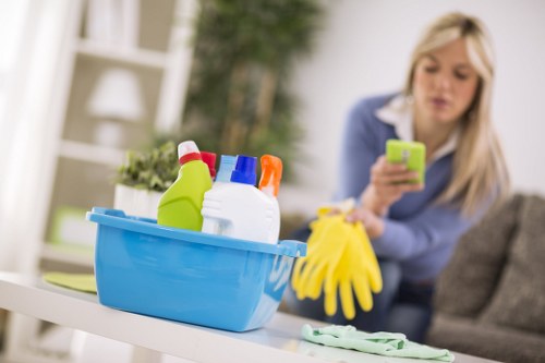 Local cleaners working in a Bromley property with access and parking considerations