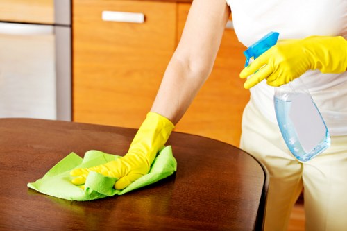 Deep cleaning a hallway runner in a Bromley property